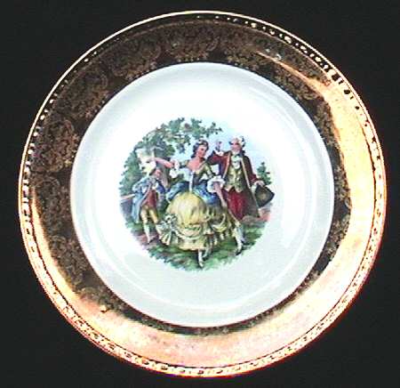 Mme de Pompadour (Gold Rim) by Homer Laughlin 