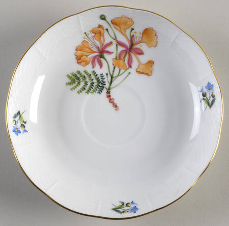 Flowers of Bermuda Saucer for Chocolate Cup