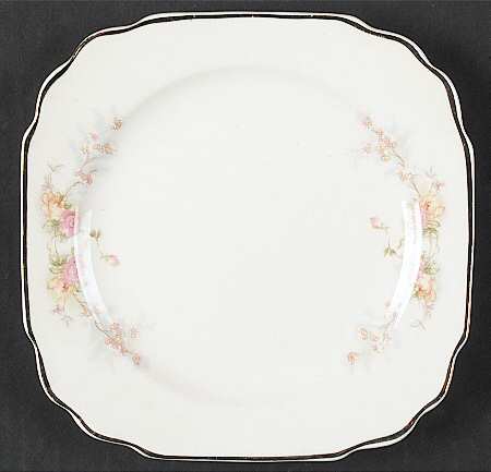 Sweetheart Rose (Virginia) Square Bread & Butter Plate