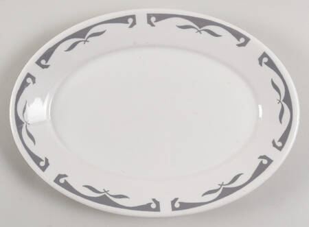 Gray Wing 12" Oval Serving Platter