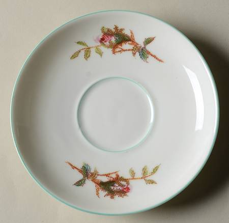 Moss Rose (Green Trim) Saucer