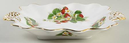 Strawberry Ripe (Large Scallops On Edge) Rectangular Handled Bon Bon