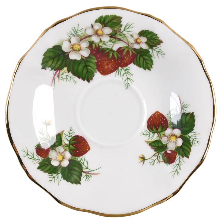 Strawberry Ripe Saucer for Demitasse Cup
