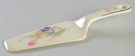 Pastel Tulip (Virginia Shape) Solid Ceramic Pie/Cake Server
