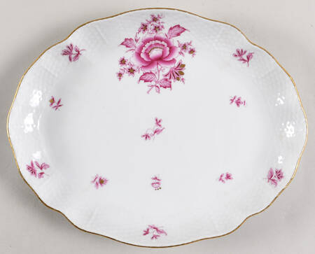 Nanking Bouquet Pink (NBP) 10" Oval Serving Platter by Herend