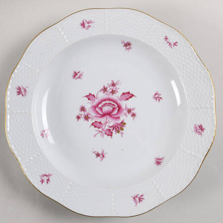 Nanking Bouquet Pink (NBP) 12" Chop Plate (Round Platter) by Herend