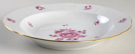 Nanking Bouquet Pink (NBP) Large Rim Soup Bowl by Herend