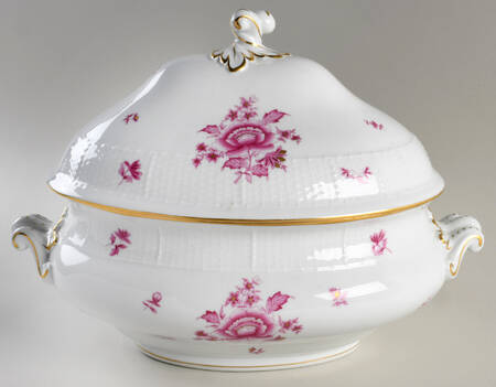 Nanking Bouquet Pink (NBP) Oval Tureen & Lid by Herend