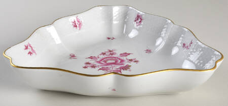 Nanking Bouquet Pink (NBP) 10" Triangular Vegetable Bowl by Herend
