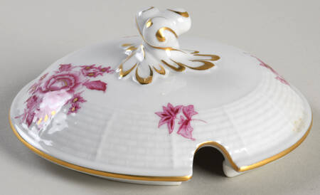 Nanking Bouquet Pink (NBP) Lid for Jam/Jelly w/Attached Underplate
