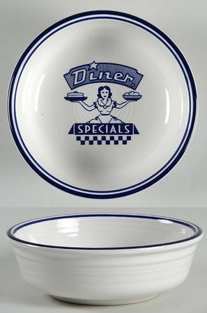 Fiesta Diner Cobalt Fruit/Dessert (Sauce) Bowl by Homer Laughlin 