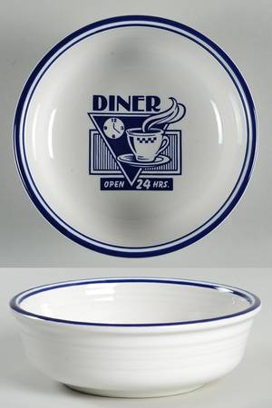 Fiesta Diner Cobalt Fruit/Dessert (Sauce) Bowl by Homer Laughlin 
