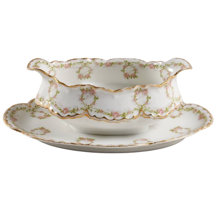 Schleiger 1142-1 Gravy Boat with Attached Underplate