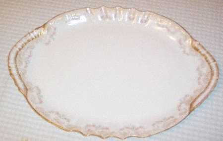 H2788(Gold Trim) 13" Oval Serving Platter