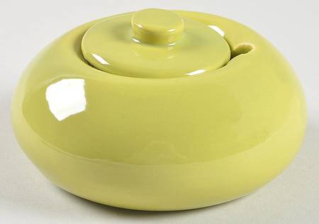 Malibu Modern Chartreuse Sugar Bowl & Lid