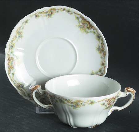 Schleiger 599-1 Flat Bouillon Cup & Saucer