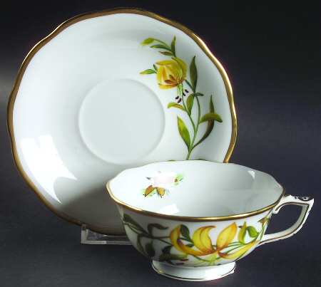 American Wildflowers Footed Cup & Saucer Set