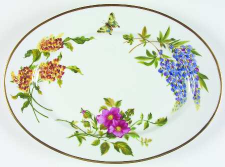 American Wildflowers 15" Oval Serving Platter