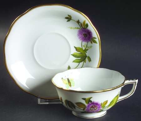 American Wildflowers Footed Cup & Saucer Set