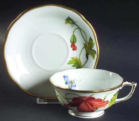 American Wildflowers Footed Cup & Saucer Set