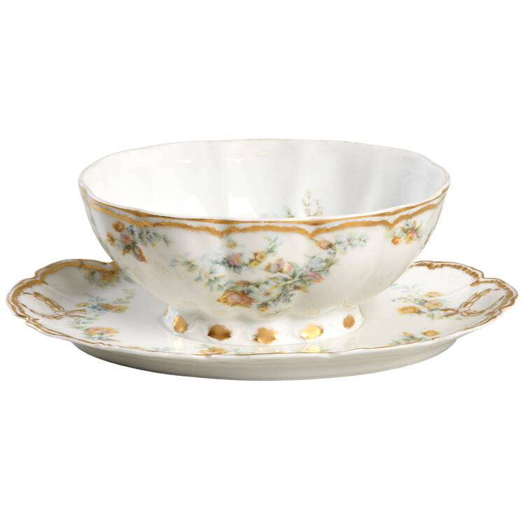 Schleiger 682-4 Gravy Boat w/Attached Underplate No Lid