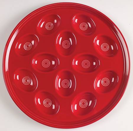 Fiesta Scarlet (Intro 2004) Deviled Egg Plate