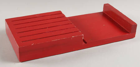 Fiesta Scarlet (Intro 2004) Small Wood Knife Tray (Holds 6 Steak Knifes)