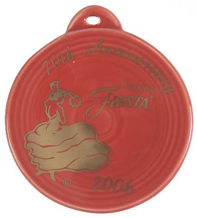 Fiesta Scarlet (Intro 2004) 70th Anniversary Ornament