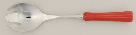 Fiesta Scarlet (Intro 2004) Slotted Serving Spoon with Stainless Bowl