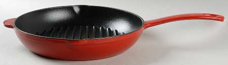 Fiesta Scarlet (Intro 2004) 10" Cast Iron Round Grill Pan