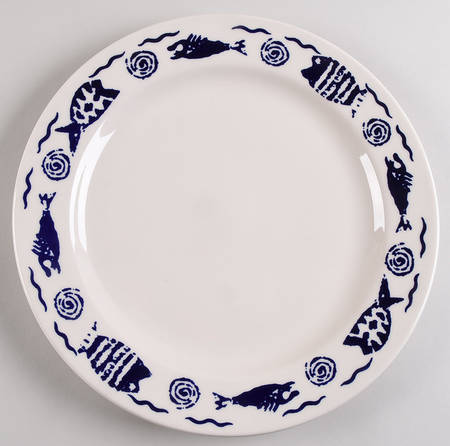 Blue Fish 12" Chop Plate (Round Platter)