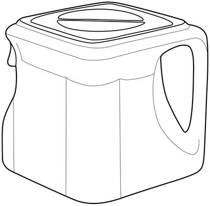 Cadet Blue Cube Teapot & Lid