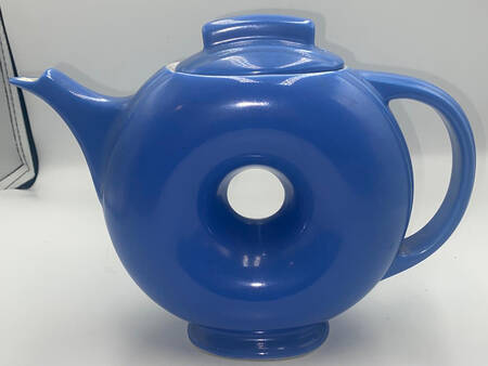 Cadet Blue Donut Teapot & Lid