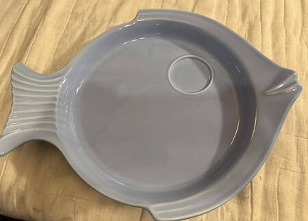 Cadet Blue #291 Fish Shaped Snack Plate