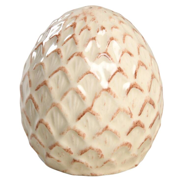 Holiday Pine Cone Cream Salt Shaker