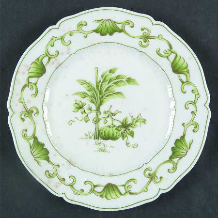 Oasis Green (Green Palms) Bread & Butter Plate