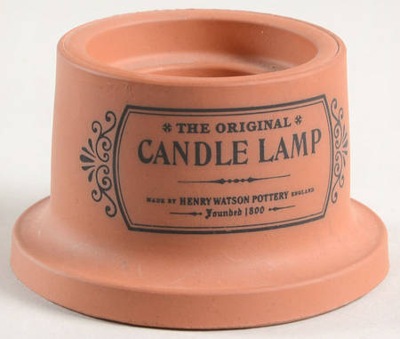 The Original Suffolk (Terra Cotta) Candle Lamp with Glass Globe, Base Only