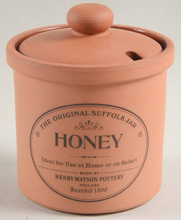 The Original Suffolk (Terra Cotta) Honey Pot & Lid by Henry Watson