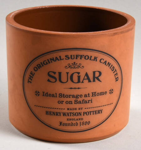 The Original Suffolk (Terra Cotta) Sugar Canister No Wood Lid