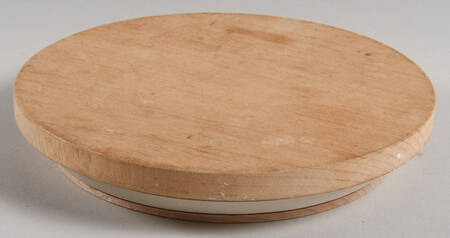 The Original Suffolk (Terra Cotta) Wood Lid for Flour Canister