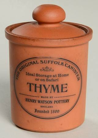 The Original Suffolk (Terra Cotta) Thyme Spice Jar & Lid