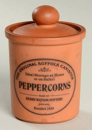 The Original Suffolk (Terra Cotta) Peppercorn Spice Jar & Lid