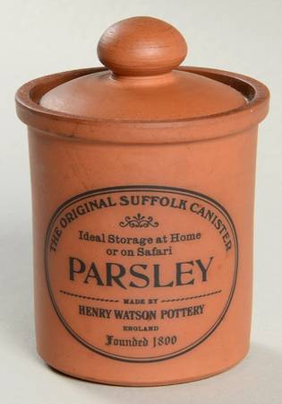 The Original Suffolk (Terra Cotta) Parsley Spice Jar & Lid