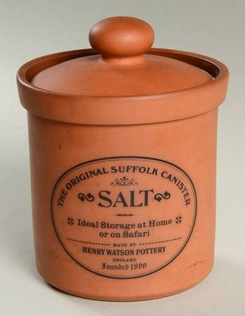 The Original Suffolk (Terra Cotta) Salt Canister & Lid