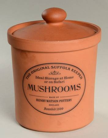 The Original Suffolk (Terra Cotta) Mushroom Canister & Lid