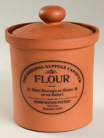 The Original Suffolk (Terra Cotta) Flour Canister & Lid