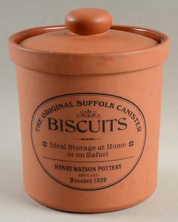 The Original Suffolk (Terra Cotta) Biscuit Canister & Lid