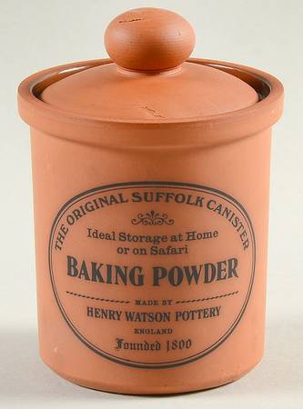 The Original Suffolk (Terra Cotta) Baking Powder Canister & Lid