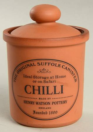 The Original Suffolk (Terra Cotta) Chili Powder Spice Jar & Lid