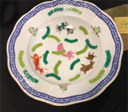 Poisson (PO) (White Background) Rim Soup Bowl